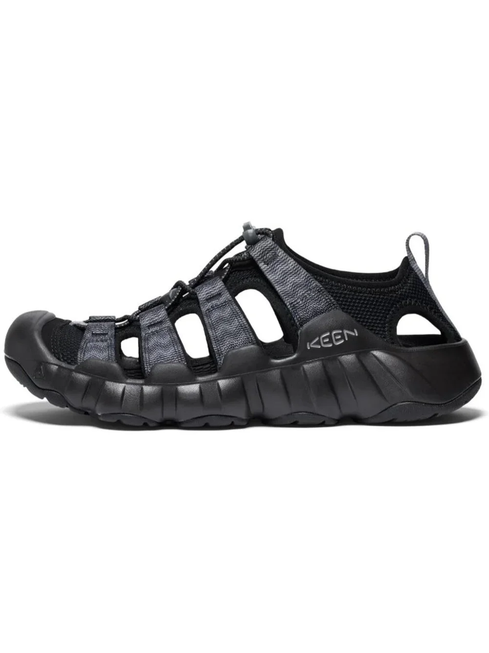 Men's Black Steel Grey Hyper port Closed Toe Breathable Easy On Sandal Shoes